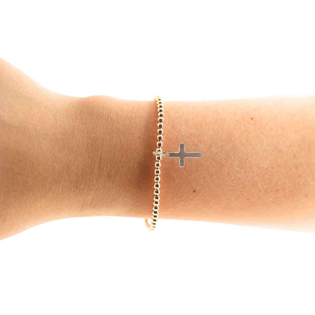 Cross Gold Charm Bracelet