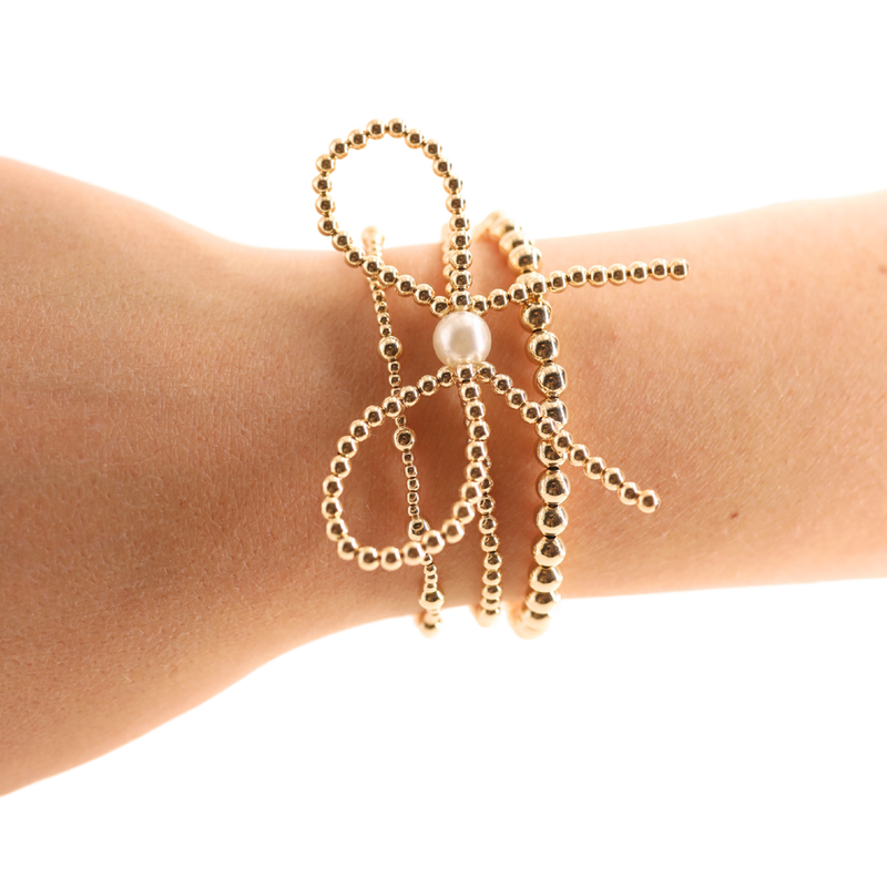 5mm Gold Beaded Bracelet