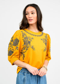 Trails Of Flowers Knit Top