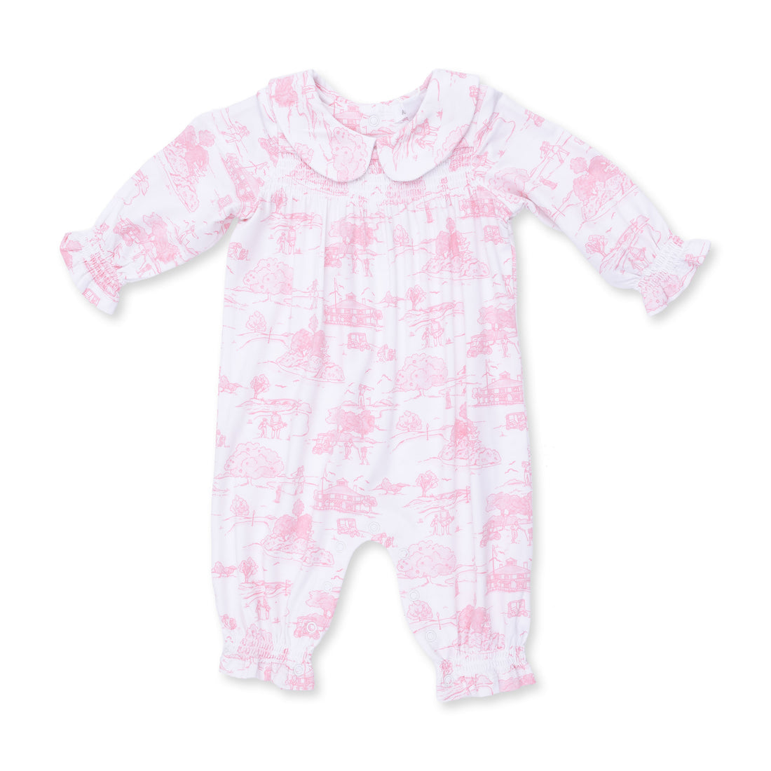Smocked Long Sleeve Romper