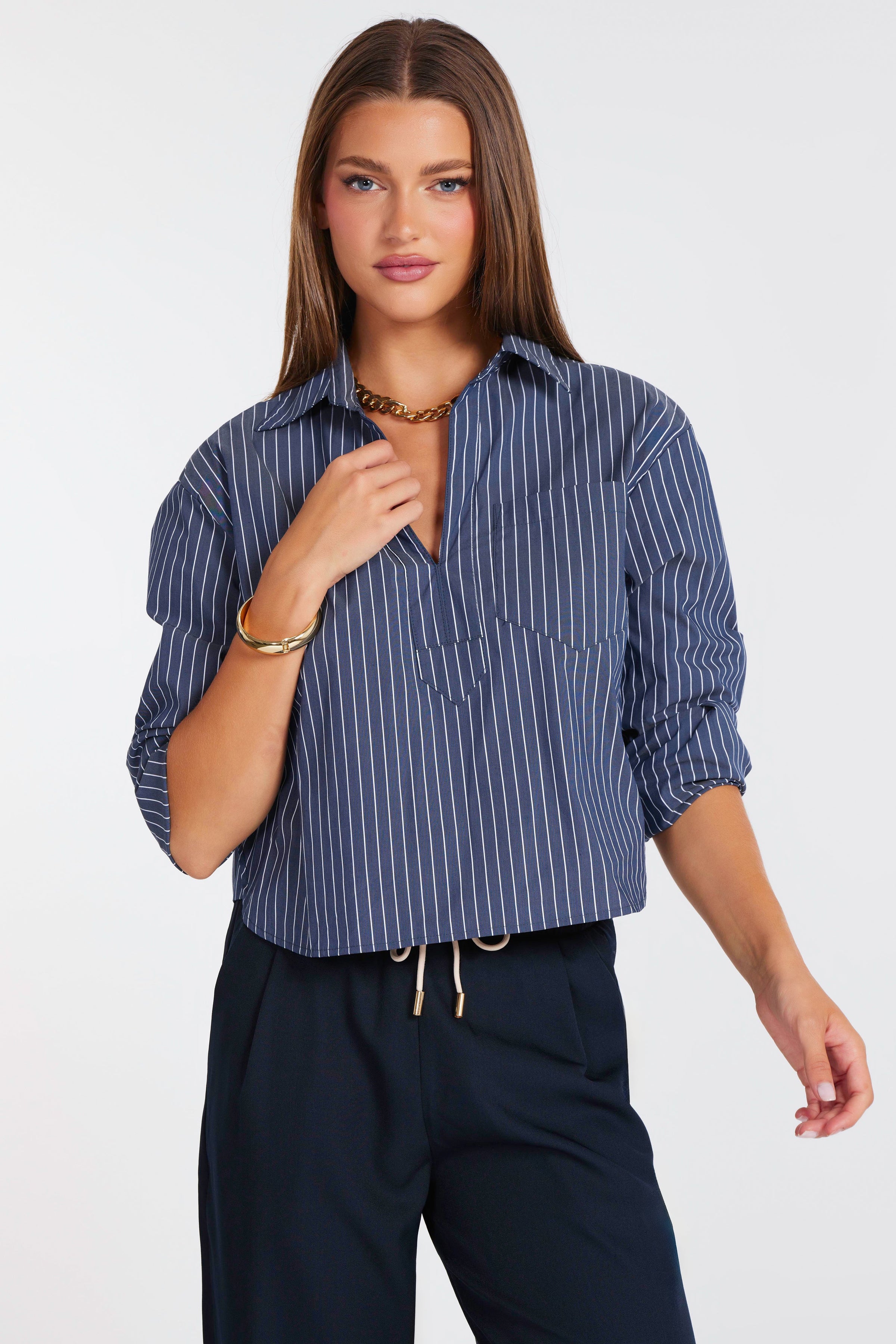 Casey Poplin Pullover