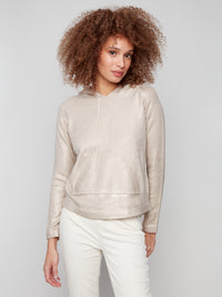 Plush Knit Hoodie Sweater