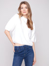 Elbow Sleeve Balloon Shape Sweater