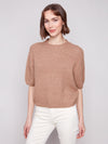 Elbow Sleeve Balloon Shape Sweater