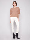 Elbow Sleeve Balloon Shape Sweater