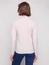 Mock Neck Textured Knit Sweater