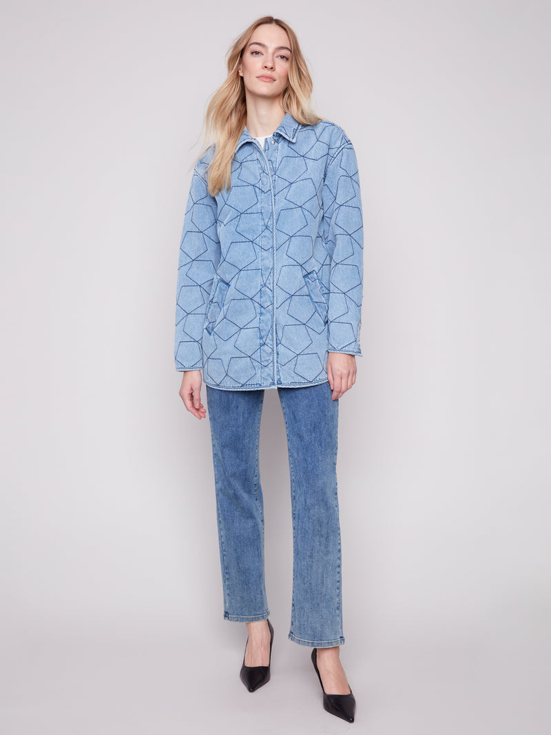 Star Quilted Denim Jacket