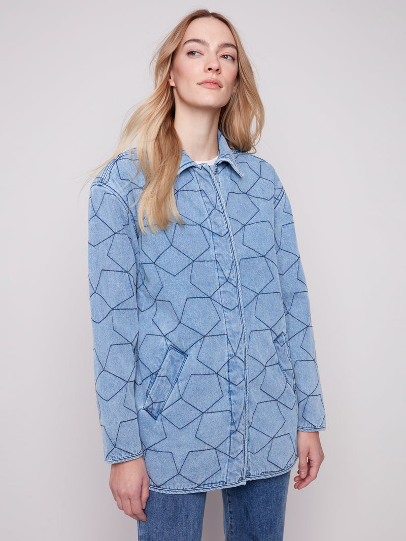 Star Quilted Denim Jacket