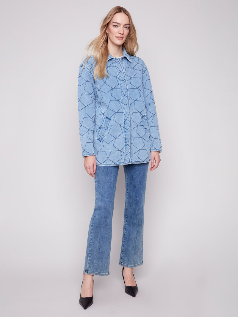 Star Quilted Denim Jacket
