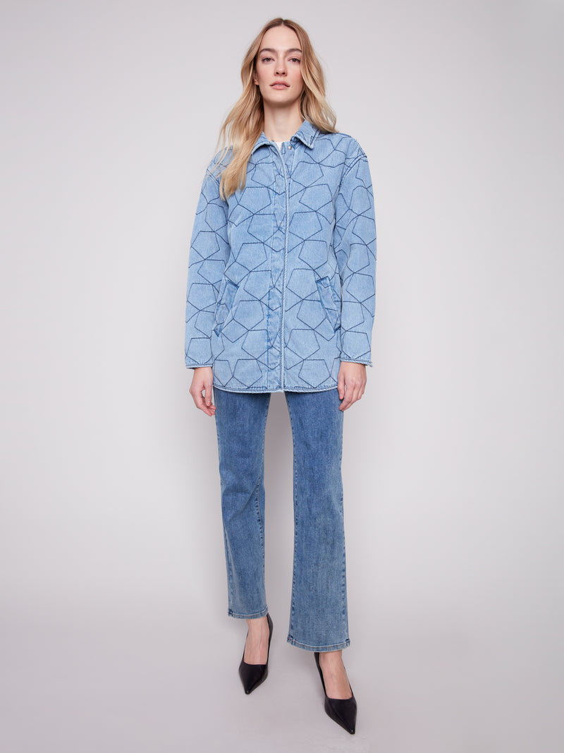 Star Quilted Denim Jacket