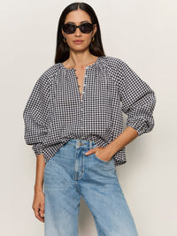 Perfect Gingham Button Blouse