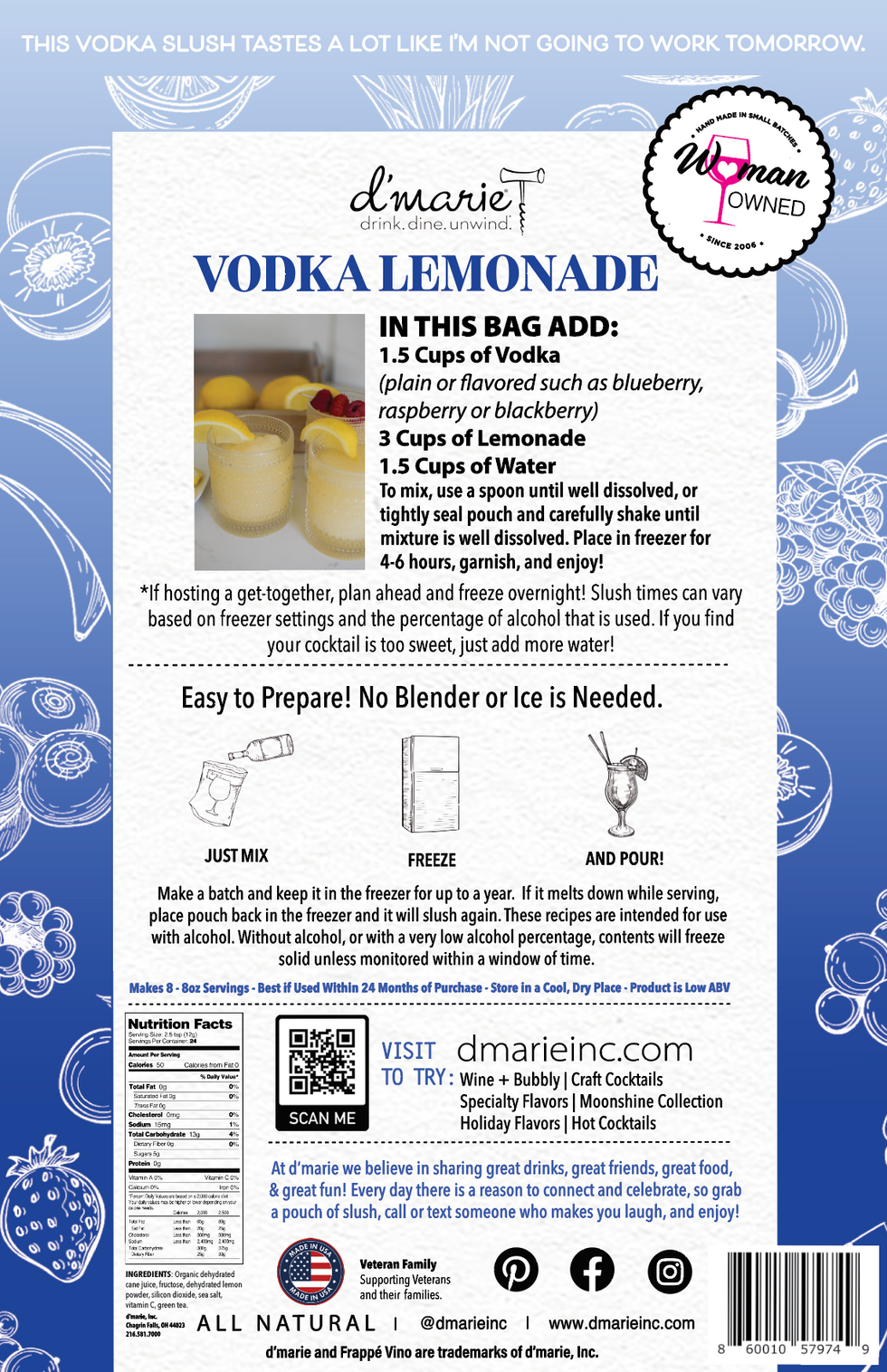 d'marie Vodka Lemonade