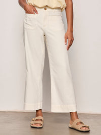Soft Marine Wide Leg Crop Pant