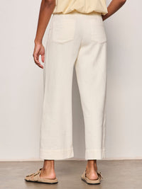 Soft Marine Wide Leg Crop Pant