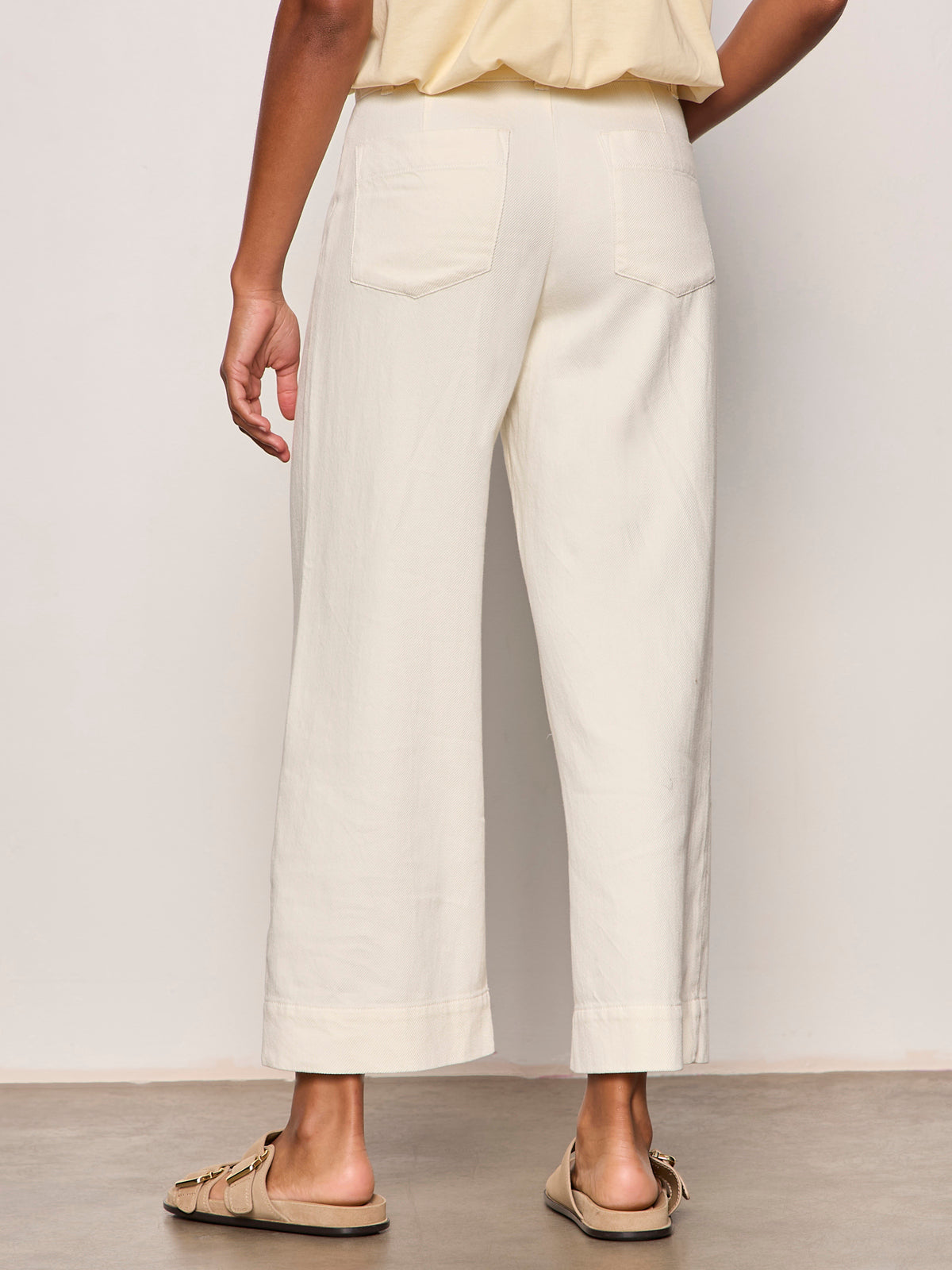 Soft Marine Wide Leg Crop Pant