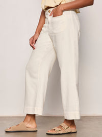 Soft Marine Wide Leg Crop Pant