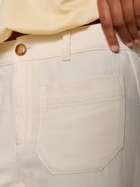 Soft Marine Wide Leg Crop Pant