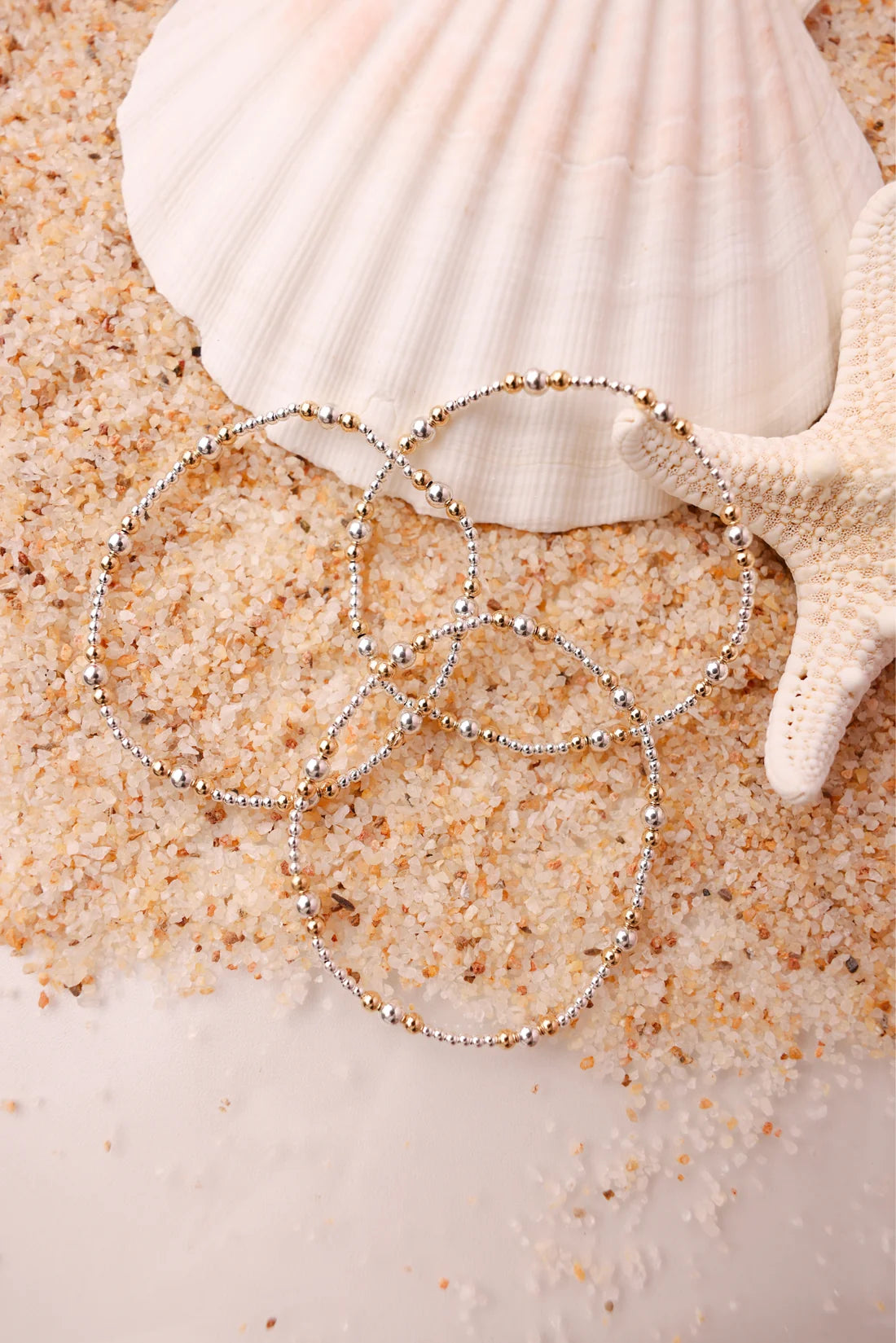 Dainty Sutton Bracelet in Silver with Gold