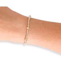 Dainty Sutton Bracelet in Silver with Gold