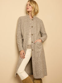 Sherpa Tweed Knit Topcoat