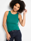 Trimmed Perfect Knit Ribbed Tank