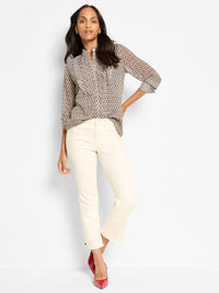 Abstract Dot Falling Chiffon Top