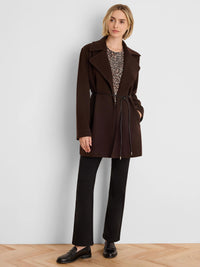 Knit Twill Wrap Jacket