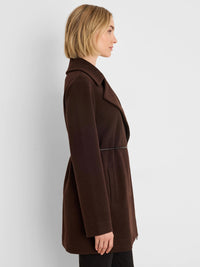 Knit Twill Wrap Jacket