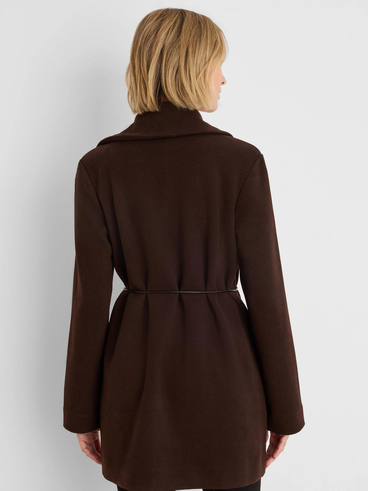 Knit Twill Wrap Jacket