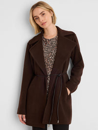 Knit Twill Wrap Jacket