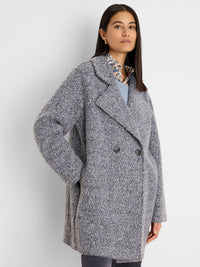 Mixed Boucle Knit Jacket