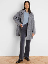 Mixed Boucle Knit Jacket