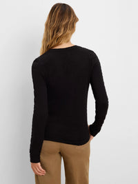 Crinkle Knit Textured Top