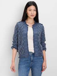 Diamond Fringe Knit Jacket
