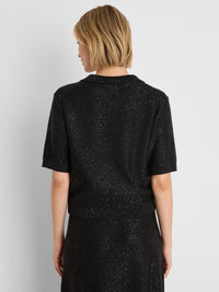 Sequin Polo Sweater