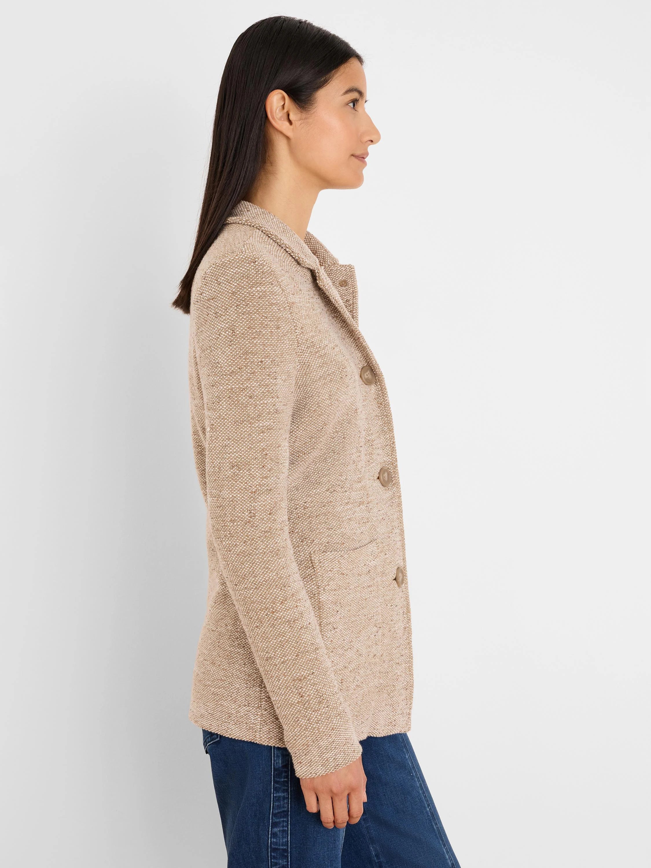 Tweed Stitch Sweater Jacket