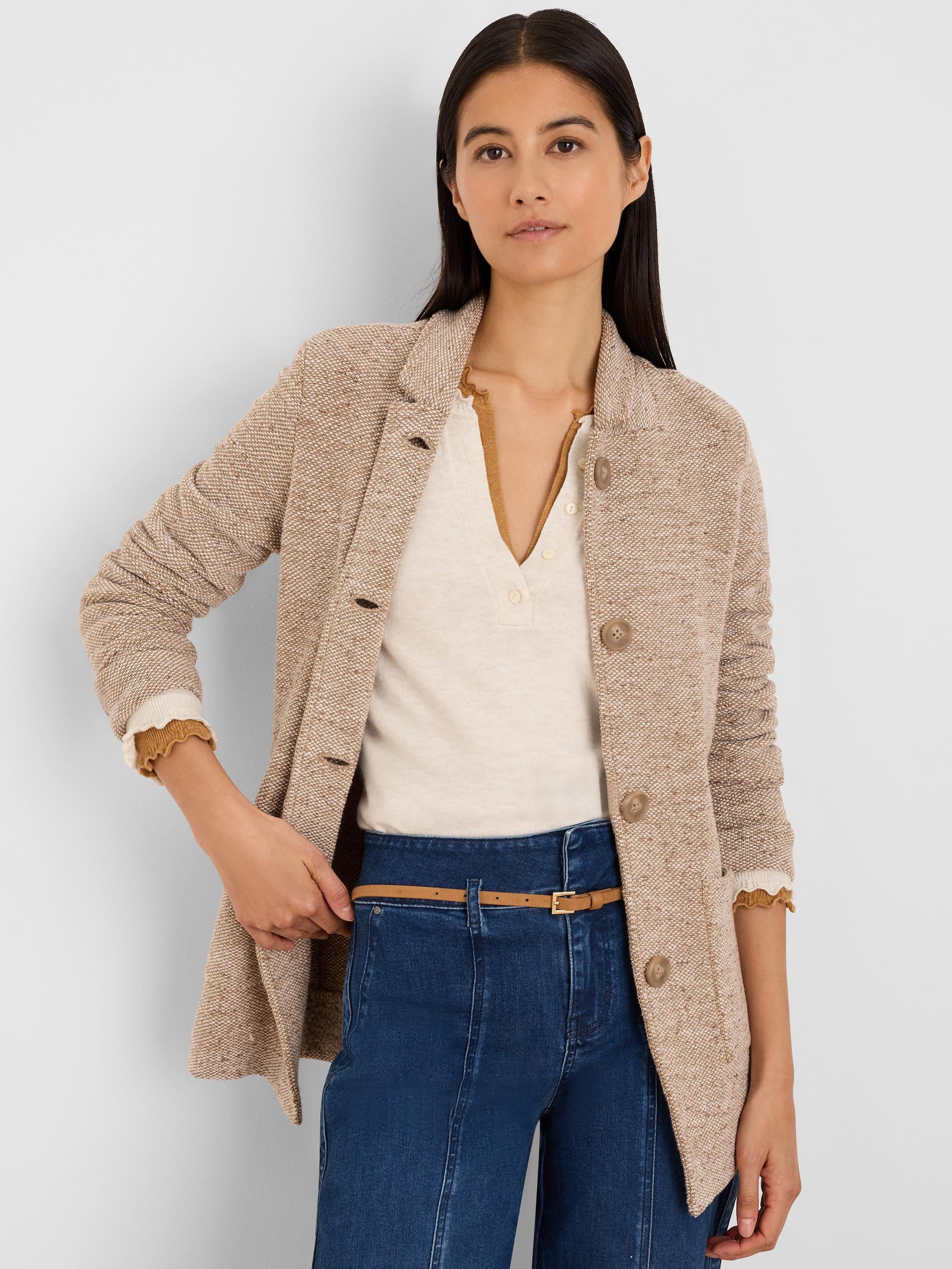 Tweed Stitch Sweater Jacket
