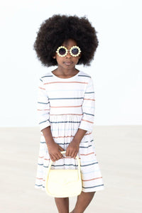 3/4 Sleeve Pocket Twirl Dress