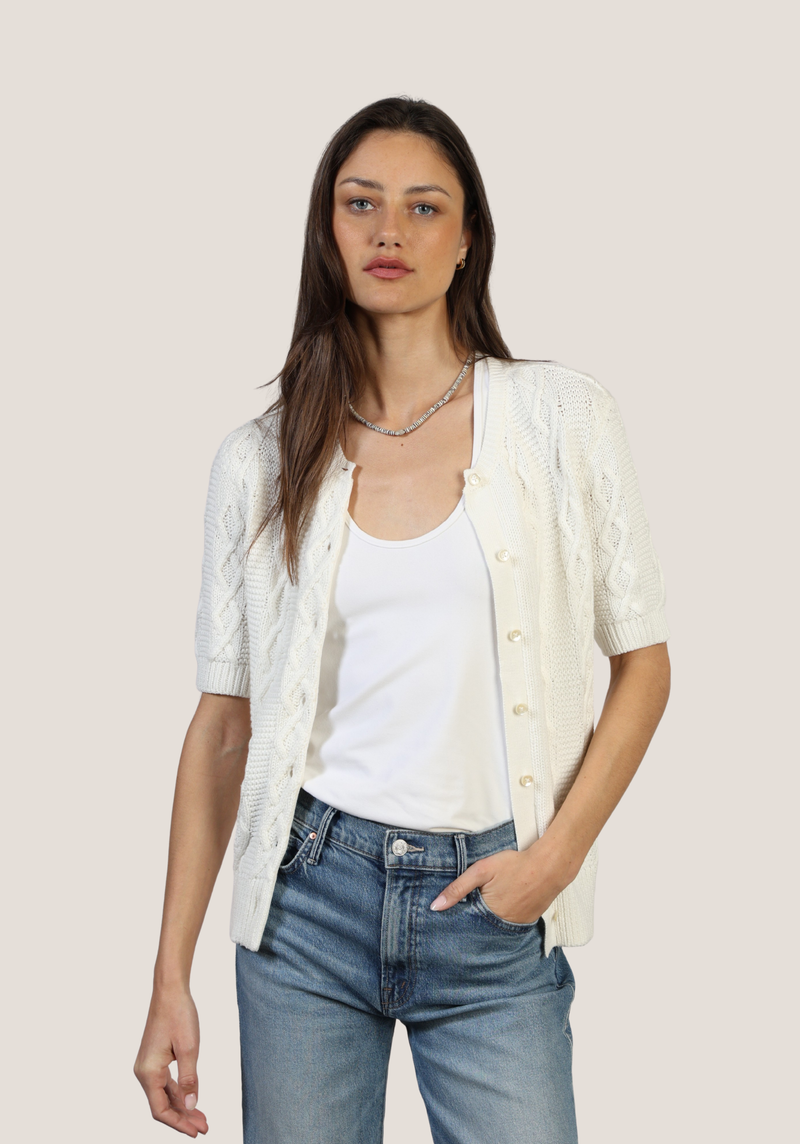 Cable-Knit Cardigan