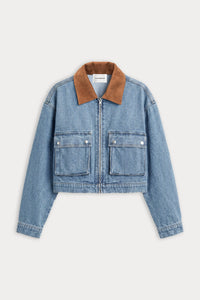 The Denim Swing Cropped Jacket