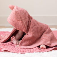 Hooded Towel + Wash Mitt Set Watermelon