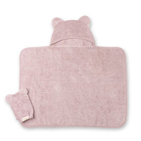 Hooded Towel + Wash Mitt Set Orchid