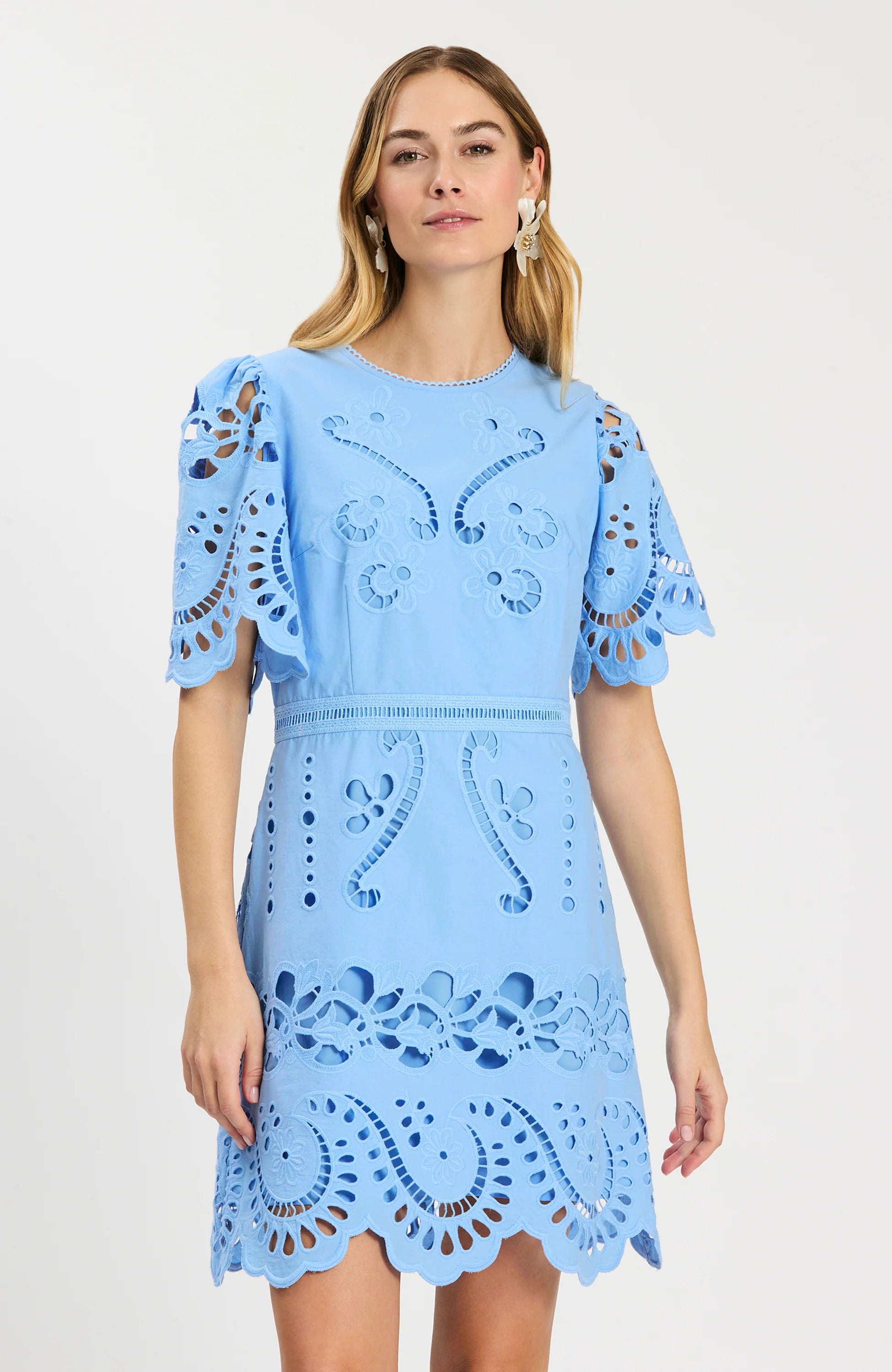 Lacy Open Embroidered Dress