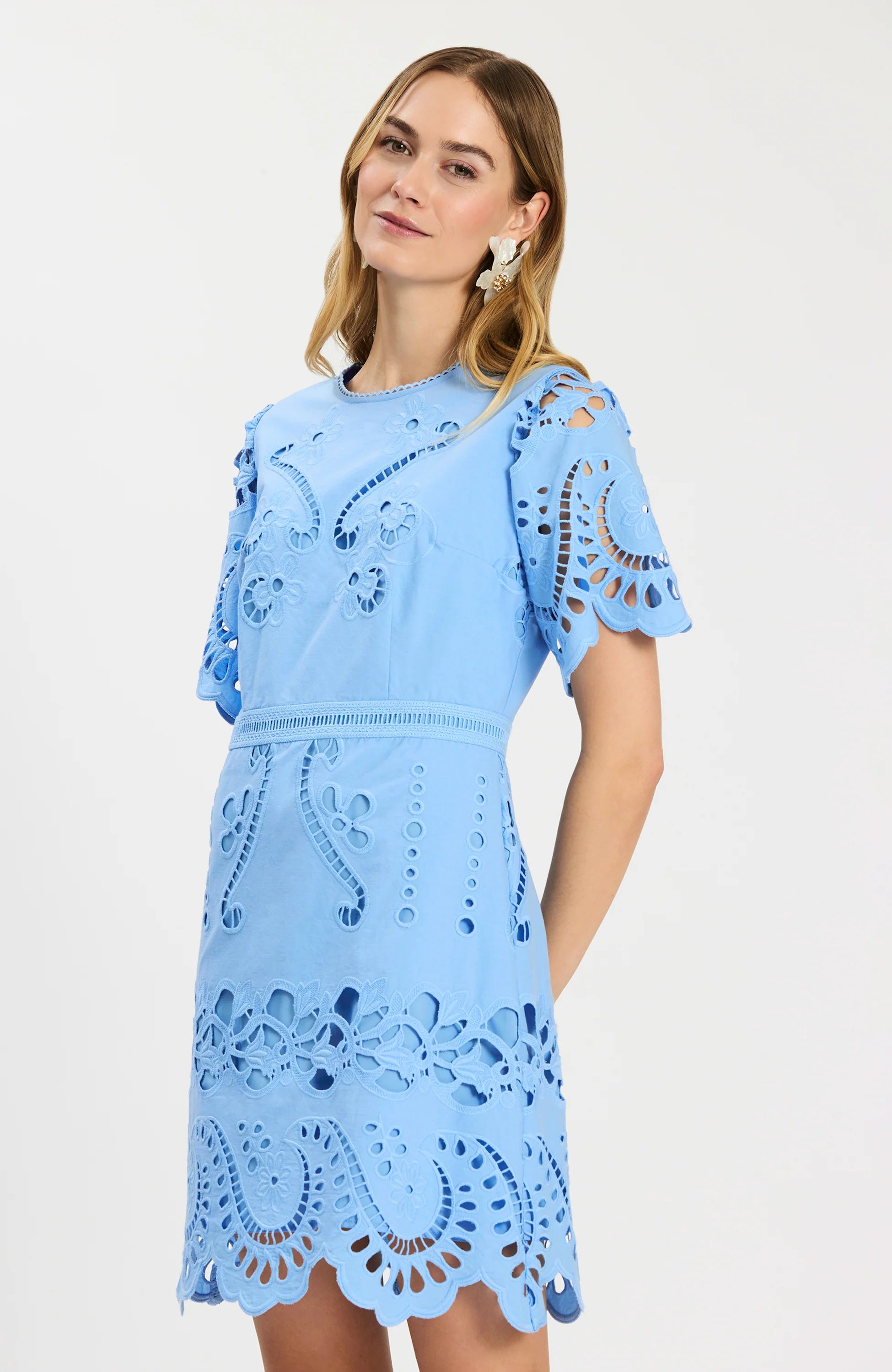 Lacy Open Embroidered Dress