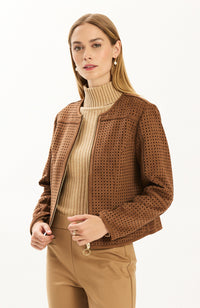 Piper Punched Faux Suede Jacket