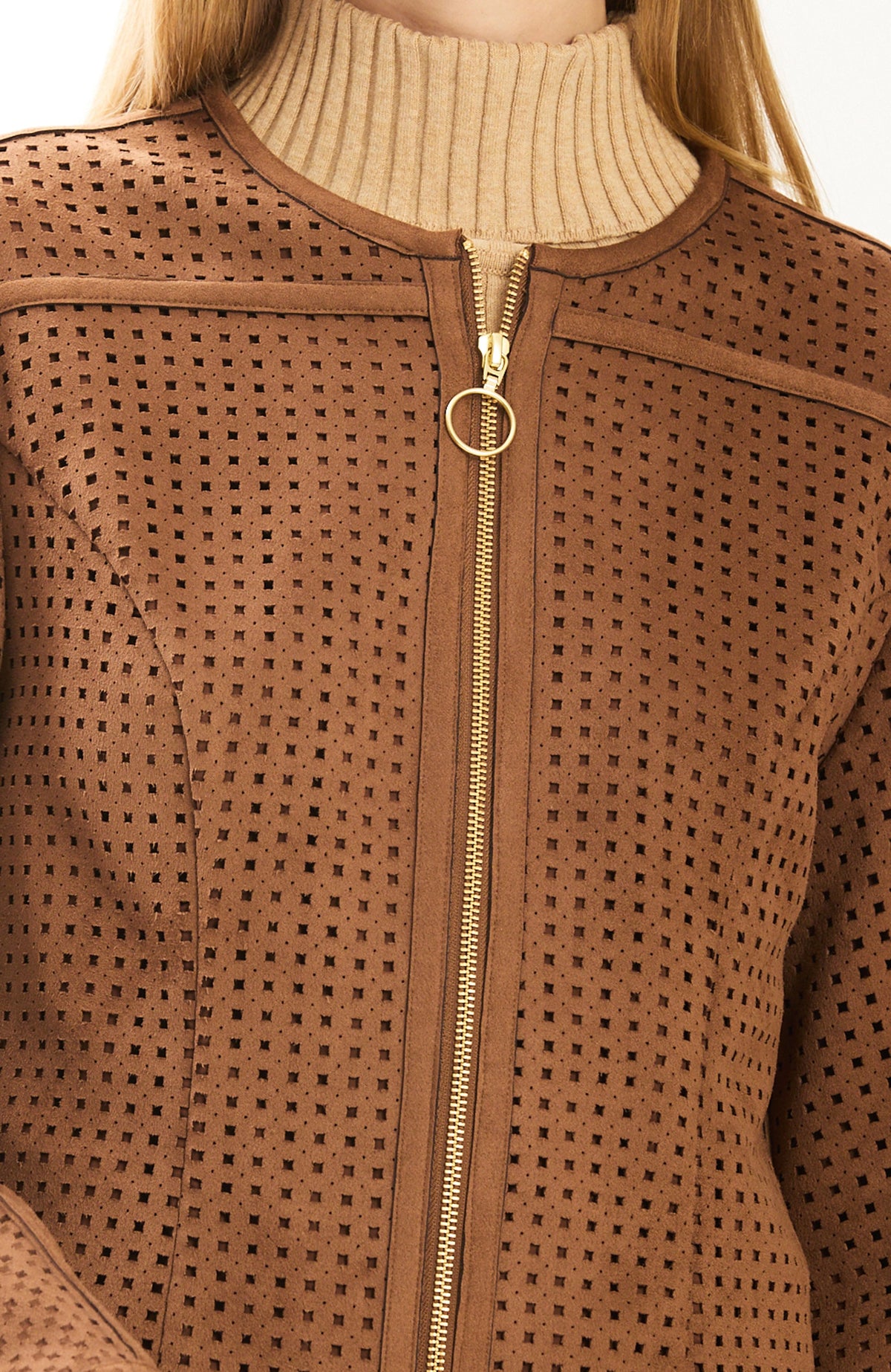 Piper Punched Faux Suede Jacket