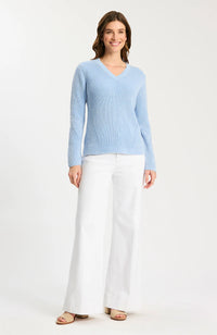 Mineral Wash V-Neck Sweater