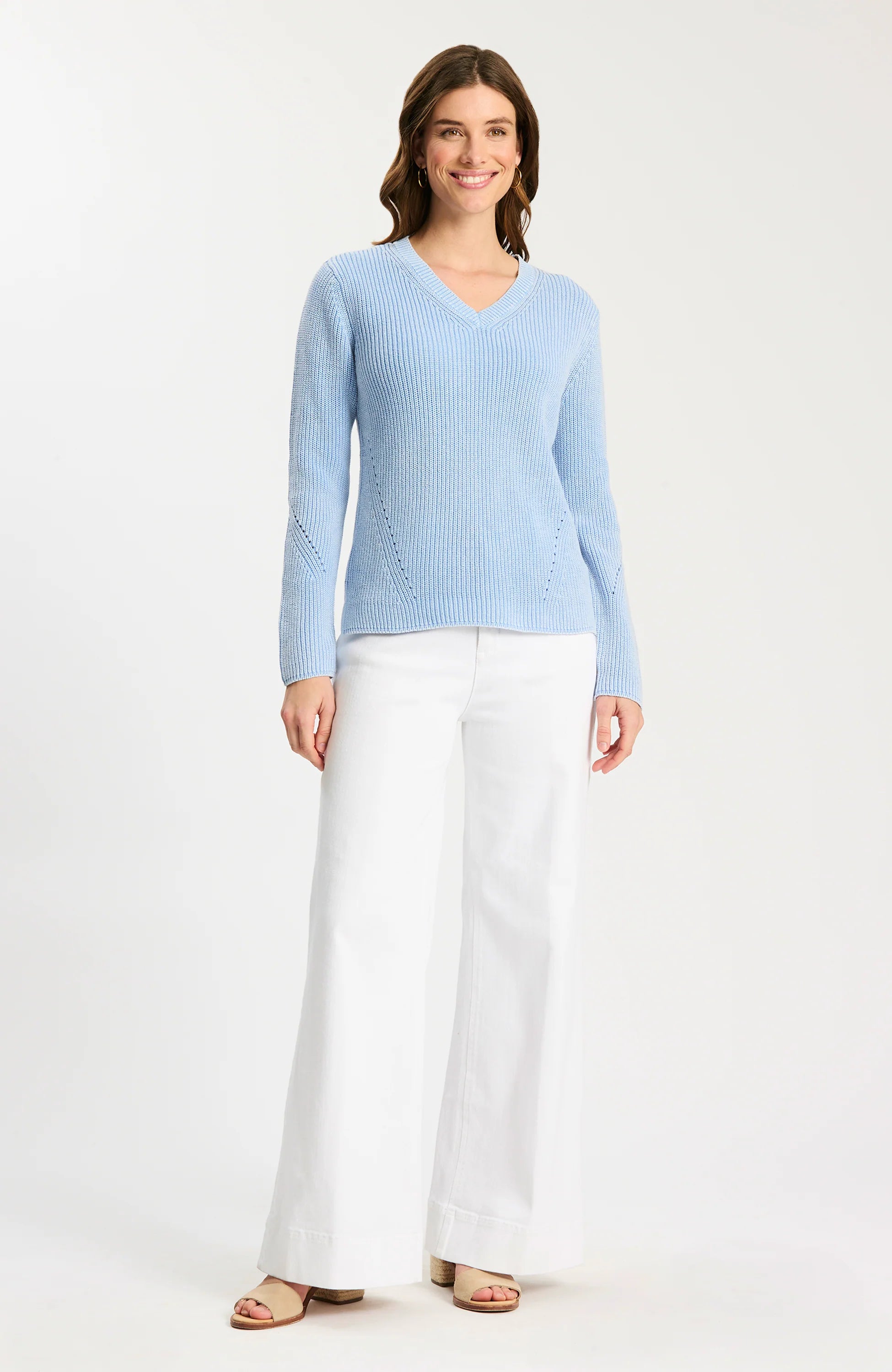 Mineral Wash V-Neck Sweater