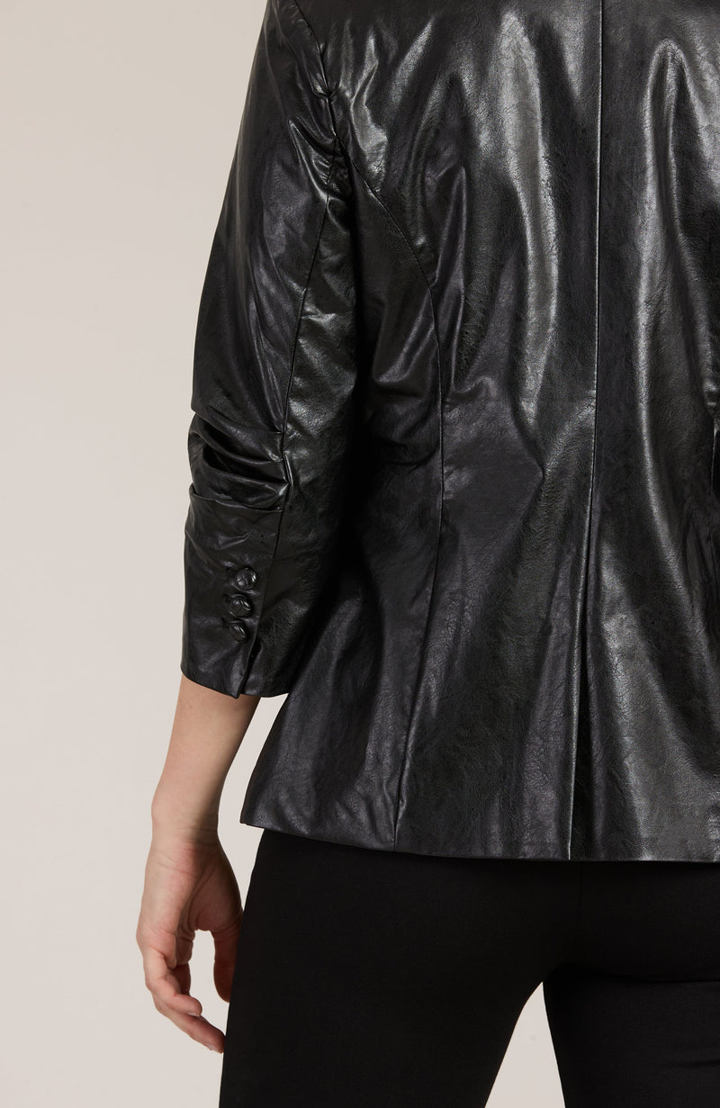 Taylor Vegan Leather Blazer