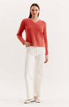 Mineral Wash V-Neck Sweater